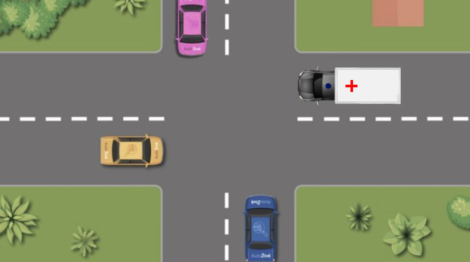 Kdo by měl projet křižovatkou jako první? Chyták, za který se vyhazuje od zkoušek v autoškole. Zvládnou jen 3 řidiči z 10