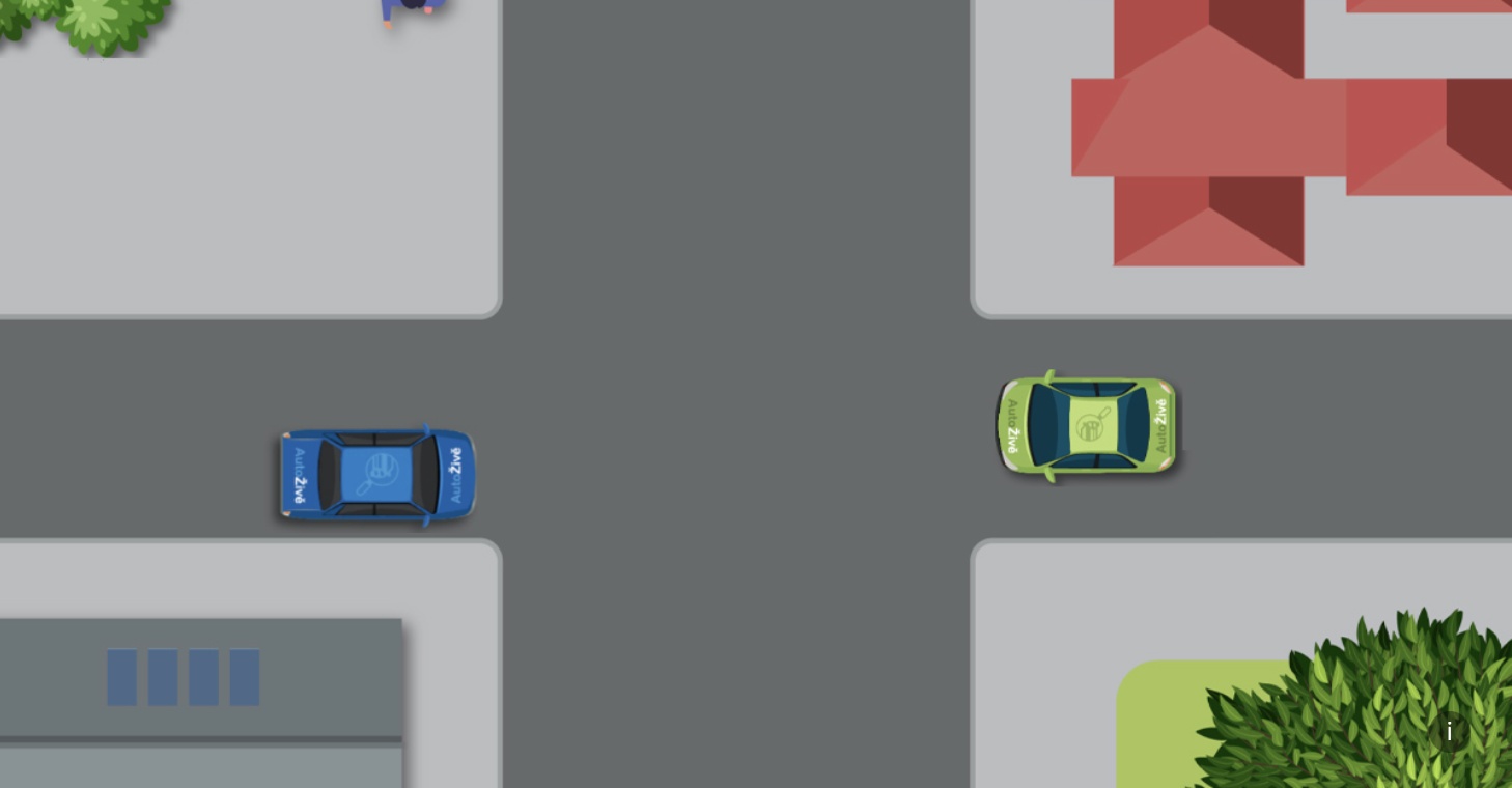 Víte, které ze dvou aut má přednost? Triviální obrázek z autoškoly vyřeší správně jen geniální řidiči