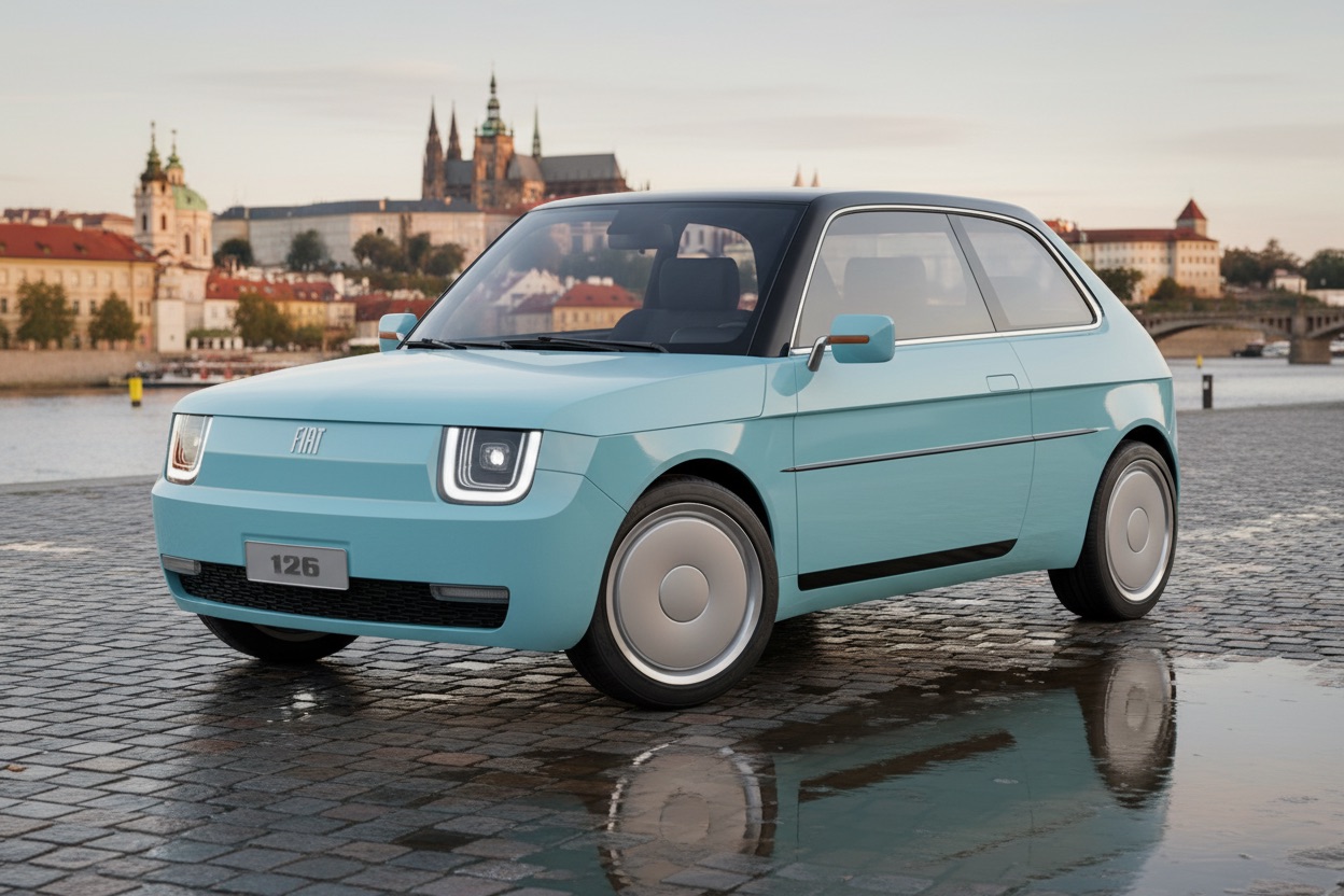 Nový Maluch, jak ho svět ještě neviděl: Fiat 126p dostal moderní podobu a vypadá fantasticky. Poznáte v něm původní legendu?