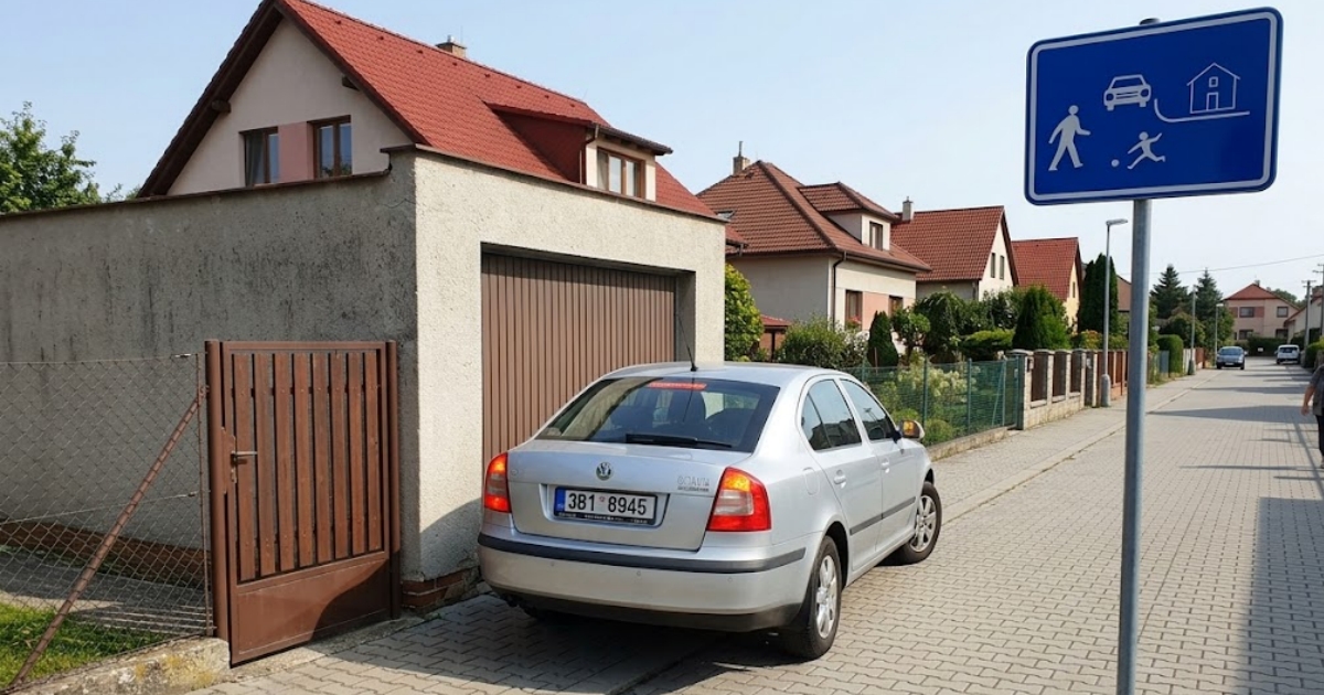 Zaparkoval před vlastní bránou a dostal pokutu. Strážníci v obytných zónách pokutují i ty, kdo tam bydlí
