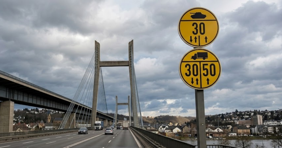 Žlutá značka s tankem mate řidiče. V českých autoškolách se o ní nemluví. Kód NATO rozhoduje, zda technika přejede most