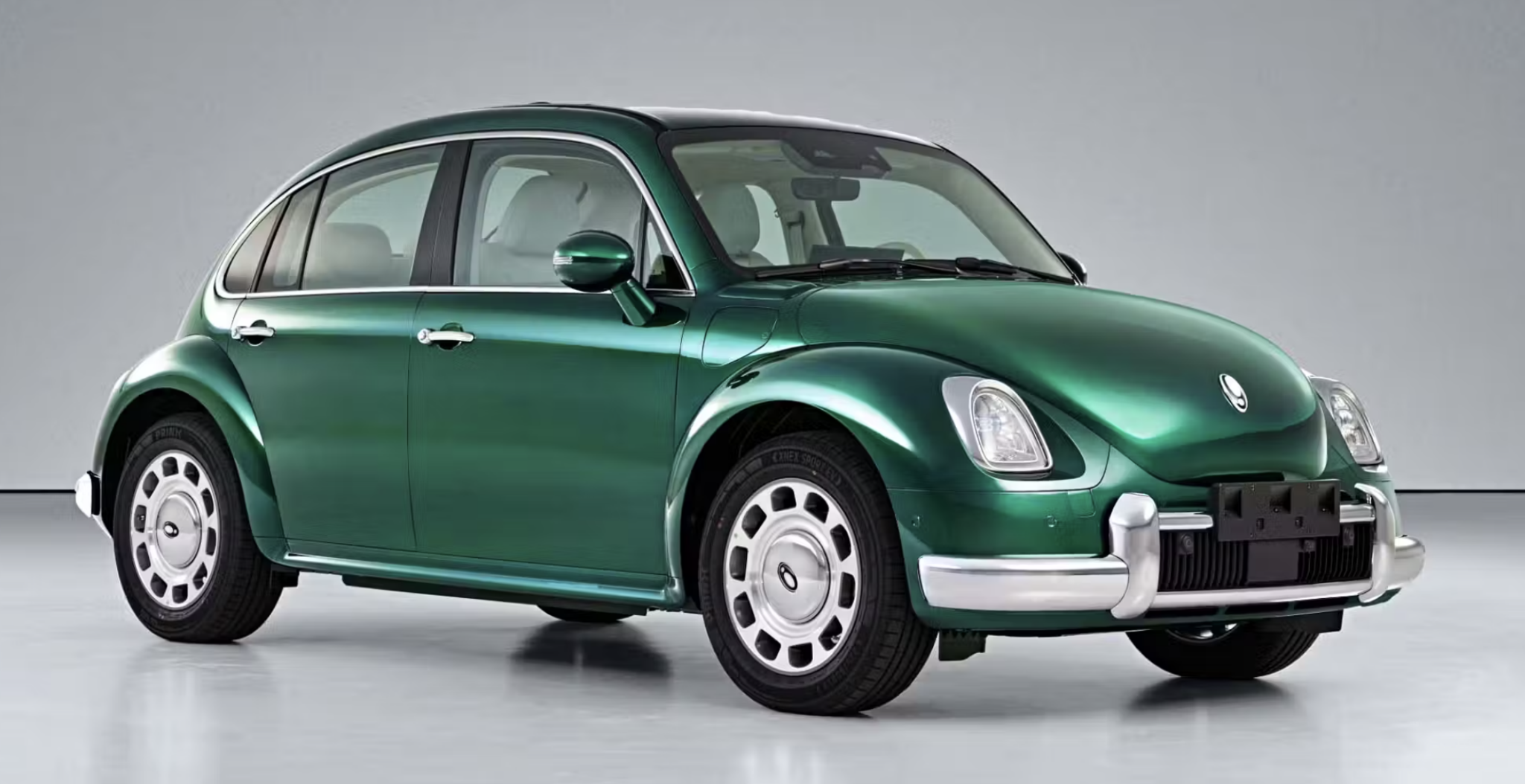 Elektrický klon VW Brouka dostal 204 koní a nové jméno s retro designem. Do Evropy z Číny ale nejspíš nikdy nedorazí